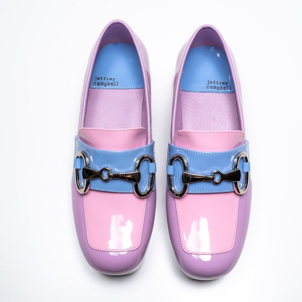 NEW 💕 Jeffrey Campbell Student 2 Platform Loafer Patent Leather Liliac - Picture 8 of 17